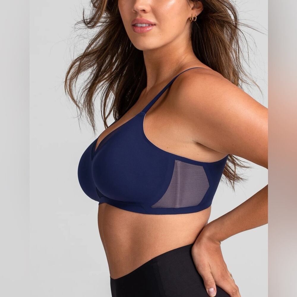 Honeylove Crossover Bra 3X Navy Blue